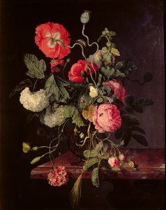 Blomster i en glassvase, 1667